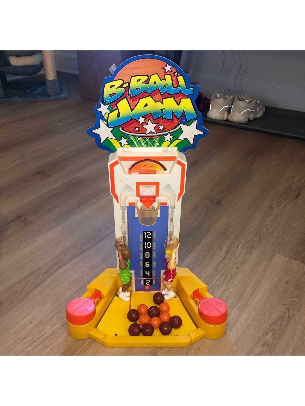 Vintage Tyco Tabletop B-Ball Jam Basketball Game Pump Jump Slam Dunk Action 1994
